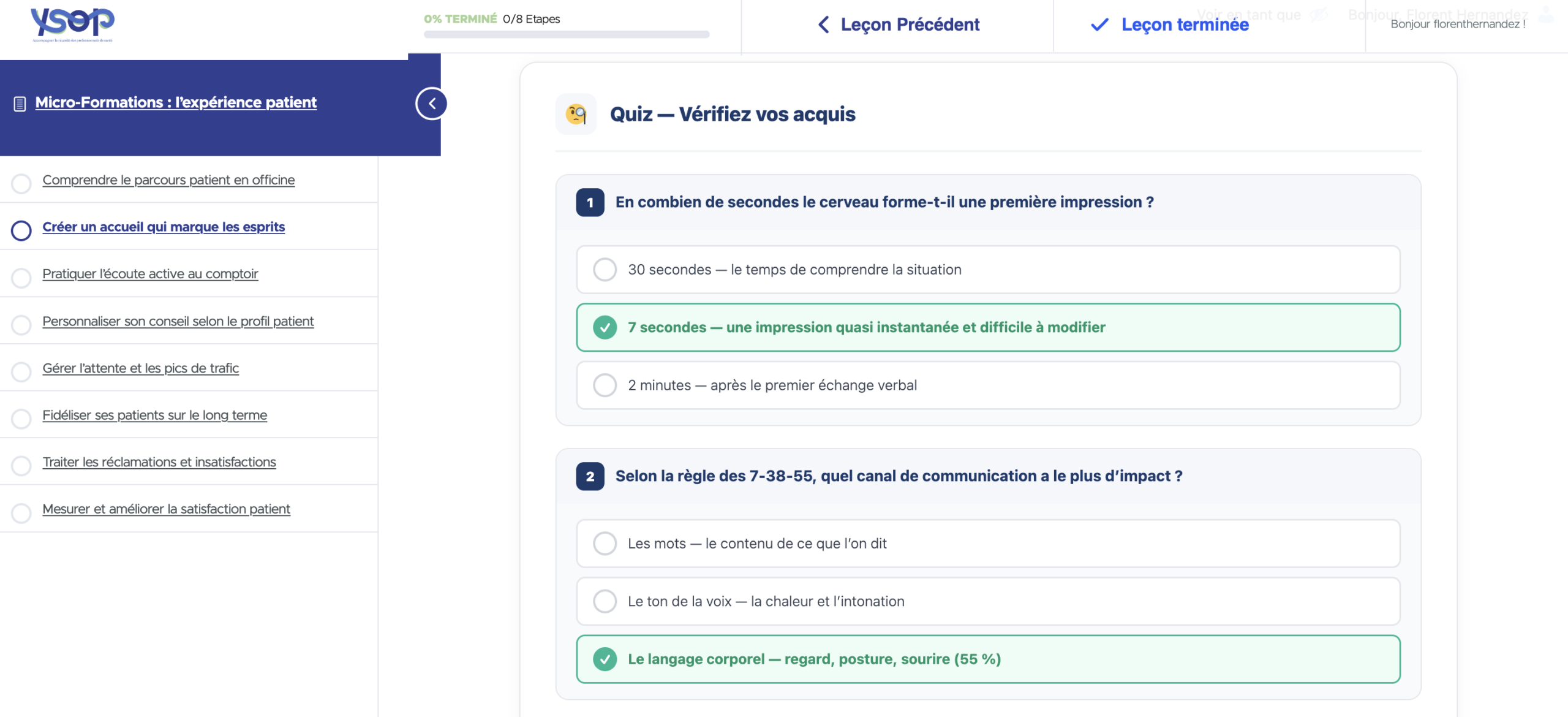 Aperçu des micro-formations YSOP