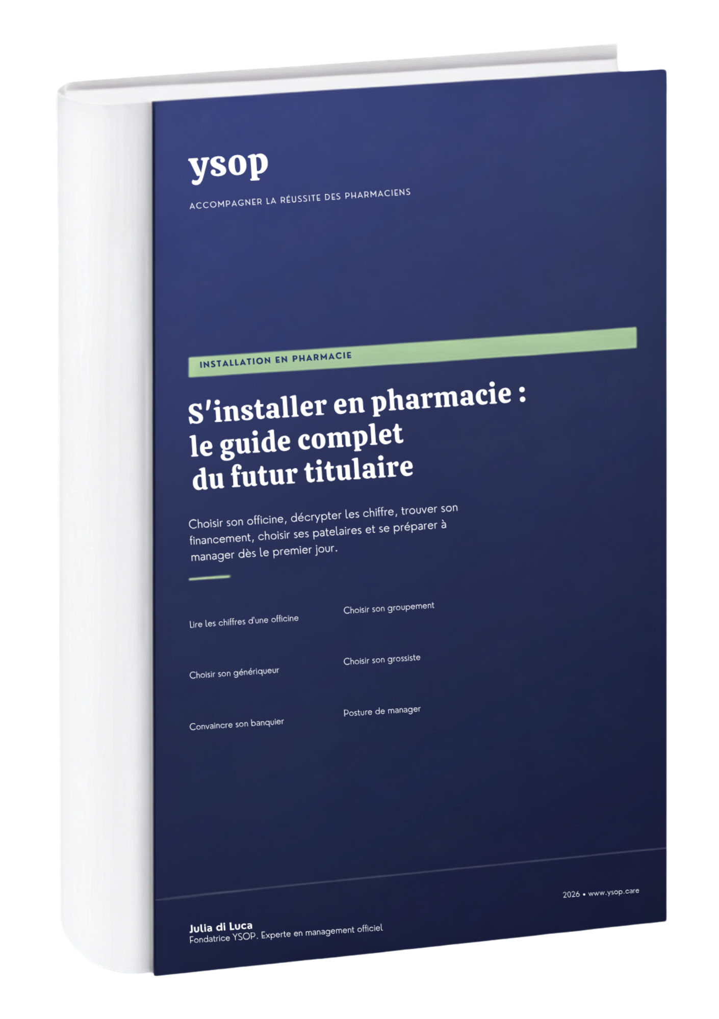Couverture du guide S'installer en pharmacie, édition 2026